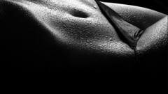 Woman panties wet abs