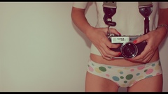 Woman pants panties ass