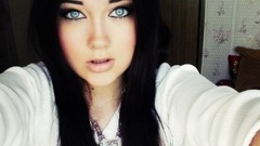 Woman paradise blue eyes brunettes