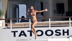 Woman Paris Hilton bikini