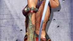 Woman PC mmorpg artwork video games fantasy art gunblade