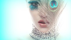 Woman peacock models