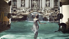 Woman Photo manipulation nipples through clothing wet clothing