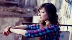 Woman photographer blue eyes brunettes hks HaKaShi