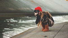 Woman Photographers hats blondes boots