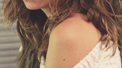 Woman Photographers Ribbons shoulders white dress redheads teen