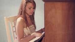 Woman piano blondes models