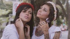 Woman piercing tattoos brunettes short hair Naiara Rodrigues 