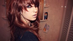 Woman piercings models Lolina Green