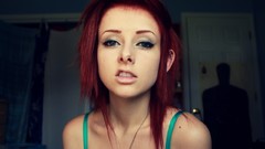 Woman piercings models redheads