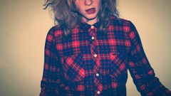 Woman piercings models Simple Background