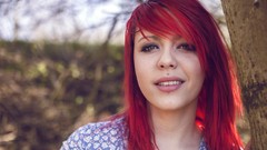 Woman piercings redheads