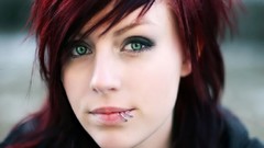 Woman piercings redheads upscaled