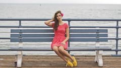 Woman piers brunettes models Laura Hess