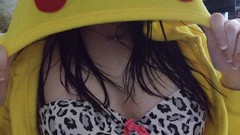 Woman Pikachu Pokemon bra standing boobs video games