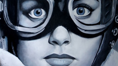 Woman pilot artwork aviation