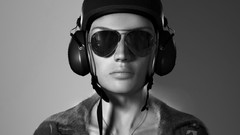 Woman pilot digital art