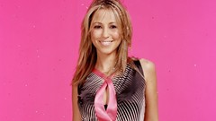 Woman pink background blondes rachel stevens Simple Background