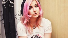 Woman pink hair