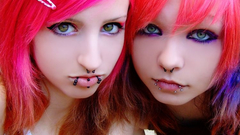 Woman pink hair jailbait