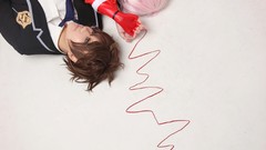 Woman pink hair long hair guilty crown pigtails yuzuriha inori 