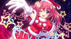 Woman pink hair X-mas