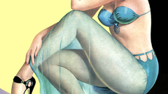 Woman pinups see-through