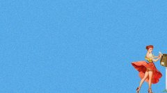 Woman pinups Simple Background