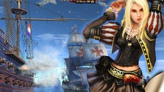 Woman pirates blondes long hair