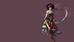 Woman pirates purple hair