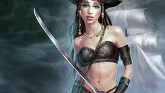 Woman pirates Swords