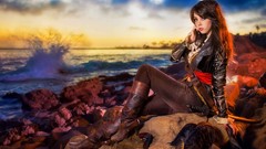 Woman pirates Swords boots cosplay