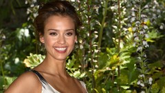 Woman Plants Celebrity Jessica Alba Actress earrings smiling