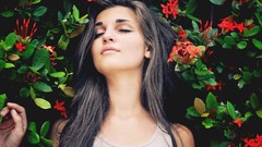 Woman Plants faces closed eyes Countessa-SuicideGirls