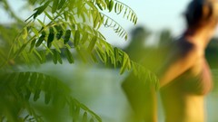 Woman Plants focused