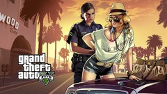 Woman police PC widescreen video games gta v