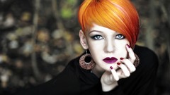 Woman portraits self-portrait