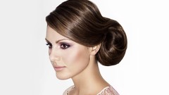 Woman Profile faces nazan eckes portraits Simple Background