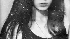 Woman Profile static monochrome grayscale