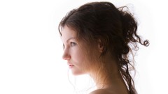 Woman Profile white background faces brunettes models Femjoy 