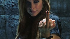 Woman punk Celebrity Avril Lavigne blondes brunettes punk rock 