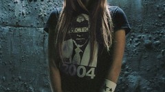 Woman punk Celebrity Avril Lavigne blondes brunettes punk rock 