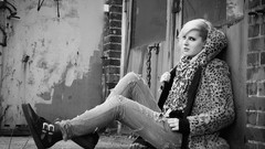 Woman punk monochrome