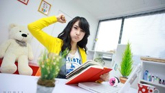 Woman pupil asians models black hair Korean Choi Ji Hyang