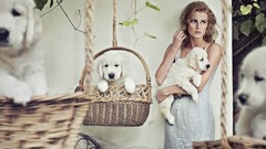 Woman Puppies Dogs clothes models