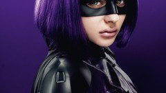 Woman purple hair kick-ass 2 domino mask