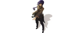 Woman purple hair Manga