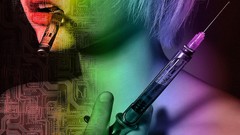 Woman rainbows syringe circuits