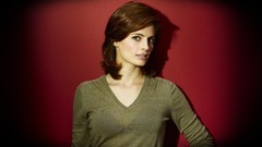 Woman red background brunettes stana katic Castle TV Series