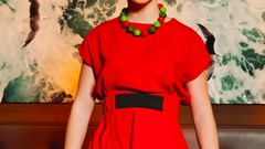 Woman red dress Actress brunettes pantyhose models turkish 